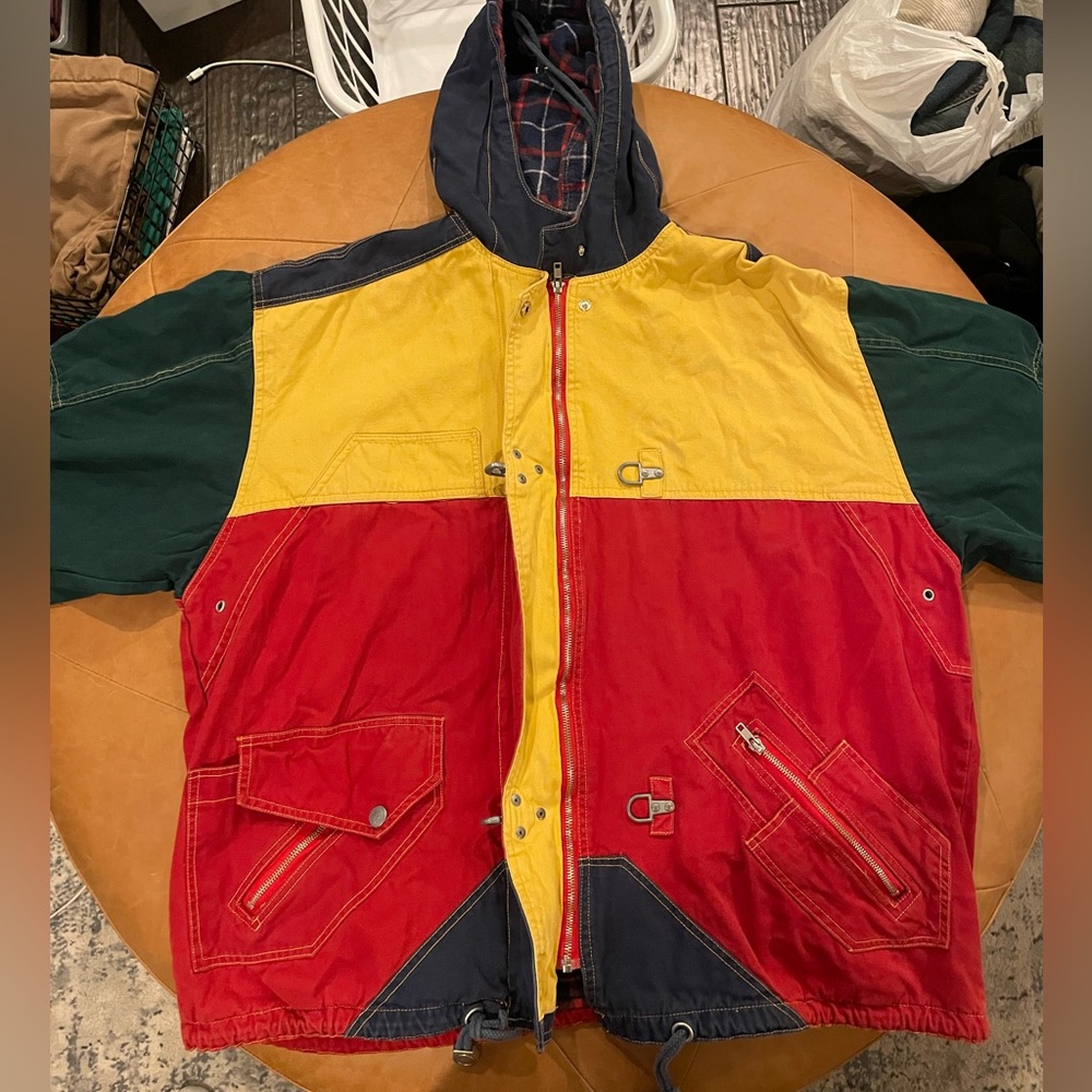 vintage 90s colorblock jacket size medium